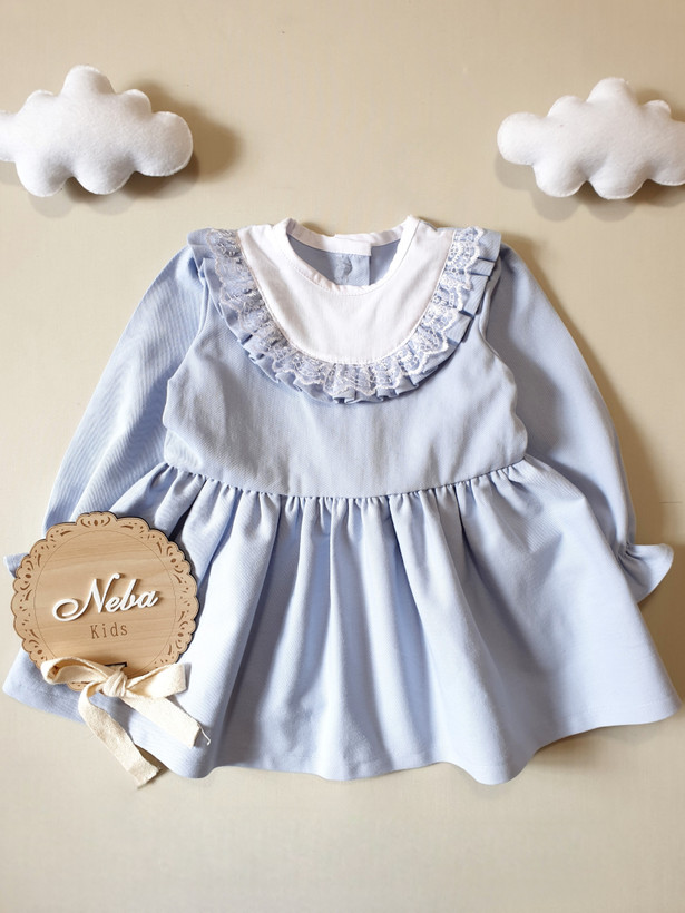 پیراهن بچگانه دخترانه کتان مجلسی