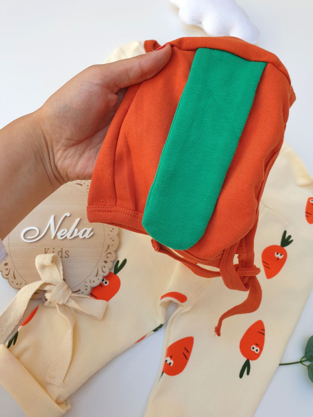 ست سه تیکه بچگانه بلوز و شلوار و کلاه وارداتی( ۱ تا ۵ سال)